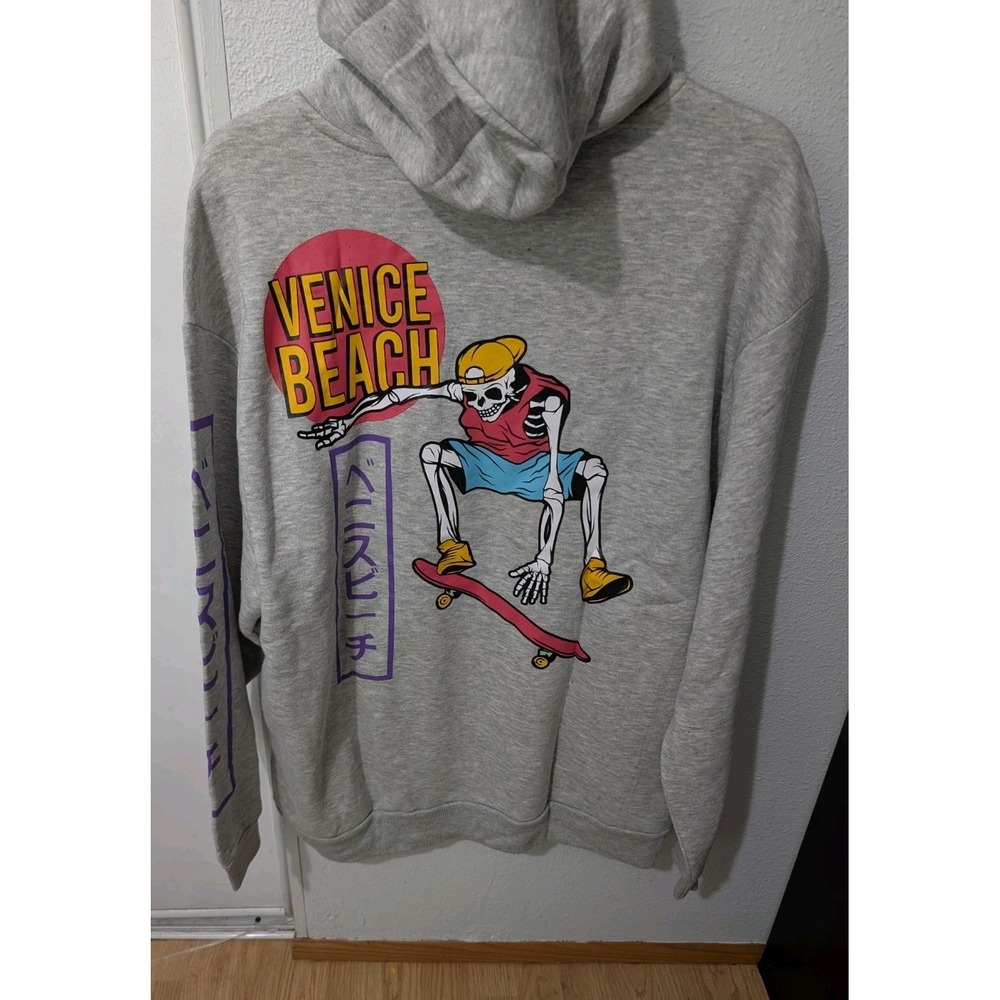 Chemistry Venice Beach Skateboarding Pullover Hoodie Gray Unisex Size XL NWT‎